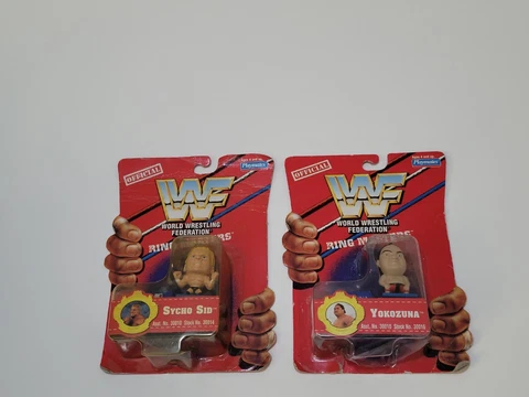 WWF MOC Ring Masters Sycho Sid, Yokozuna Action Figures WWE Playmates 1997 Cover