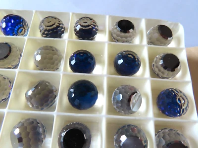 12 bolas de discoteca Swarovski 3/4 Flatback 14 mm azul bermuda. #4869 Foto 1 de 2
