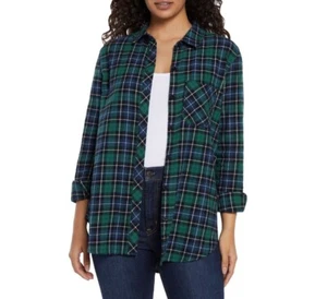 NWT Gap Women's Soft Cotton Relaxed Fit Button Up Flannel Shirt Size XXL - Picture 1 of 2