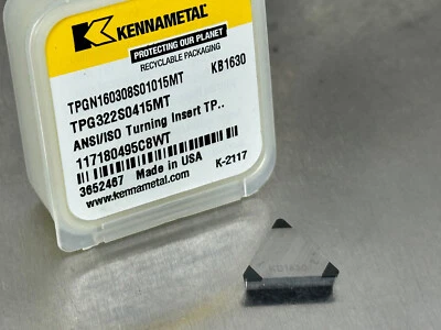 Kennametal TPG322S0415MT KB1630 Inserto de torneado PCBN Triángulo TPG322 3652467 Foto 1 de 3