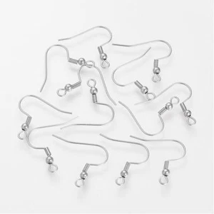 LOT de 120 CROCHETS BOUCLES D'OREILLES ACIER INOXYDABLE HYPOALLERGENIQUE - Foto 1 di 1