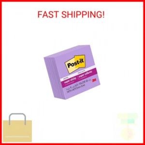 Post-it Super Haftnotizen 3x3 in 5 Blöcken 2x die Haftkraft Purple Iris Recyc - Bild 1 von 2