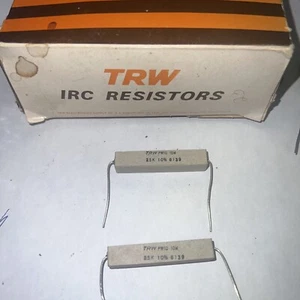TRW 25,000 Ohm 10 Watt 10% Cerment Resistor New Quantity Of (2) - Picture 1 of 12