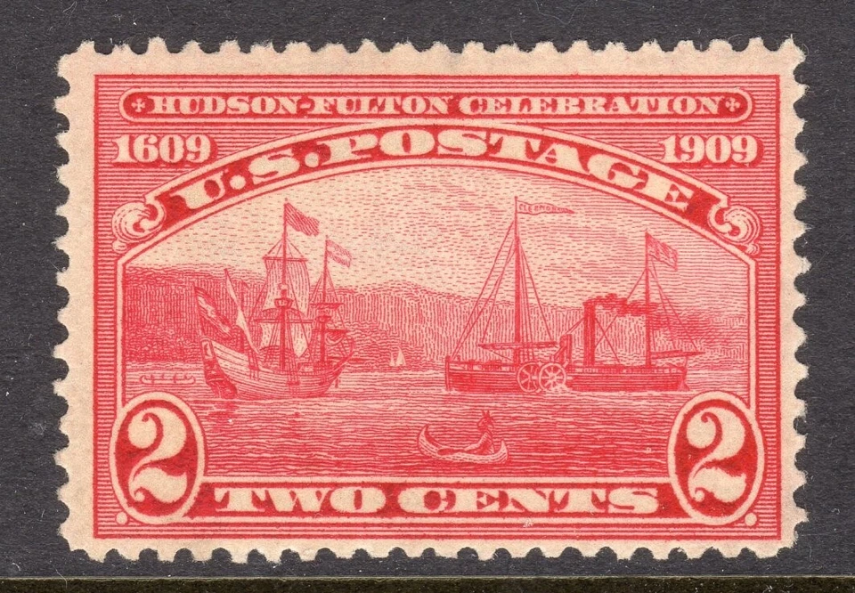 United States Scott # 372 VF Unused 1909 2 Cent Hudson-Fulton Celebration - Image 1 of 1