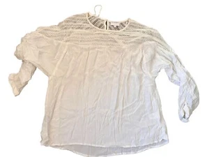 Witchery White Lace Top Panel Blouse-Workwear-Casual-Comfort-Summer-Size 10 - Picture 1 of 13
