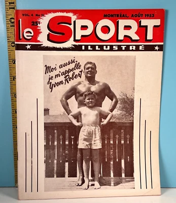Revista deportiva canadiense Le Sport Illustrated 1953 de alta calidad Joe Garagiola Foto 1 de 4