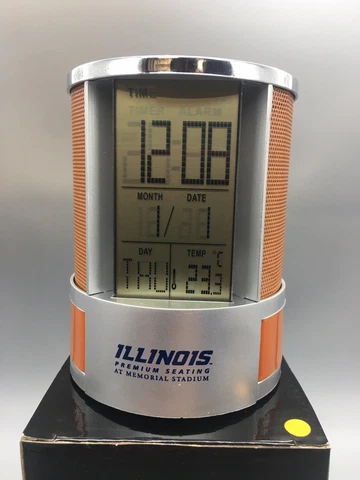 Illinois Fighting Illini Memorial Stadium Desk Clock/Organizer Cover