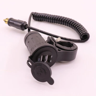 Cargador de teléfono adaptador USB doble nueva luz indicadora para manillar de motocicleta BMW Foto 1 de 4