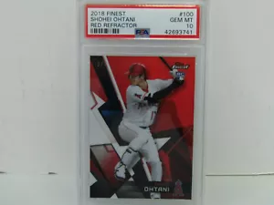 PSA 10 2018 Topps Finest #100 Shohei Ohtani Angels RC RED REFRACTOR #3/5