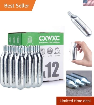 Cartucce CO2 leggere 16g per gonfiaggio rapido pneumatici - 12 confezioni incluse! - Immagine 1 di 4