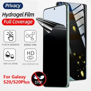 For Samsung S22 Ultra S21 S20 Note 20 Privacy Anti-Spy Hydrogel Film Soft Cover - Zdjęcie 1 z 12