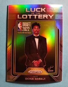 2022-23 Prizm Luck of the Lottery Silver Ochai Agbaji Utah Jazz #3 Rookie RC  - Picture 1 of 2