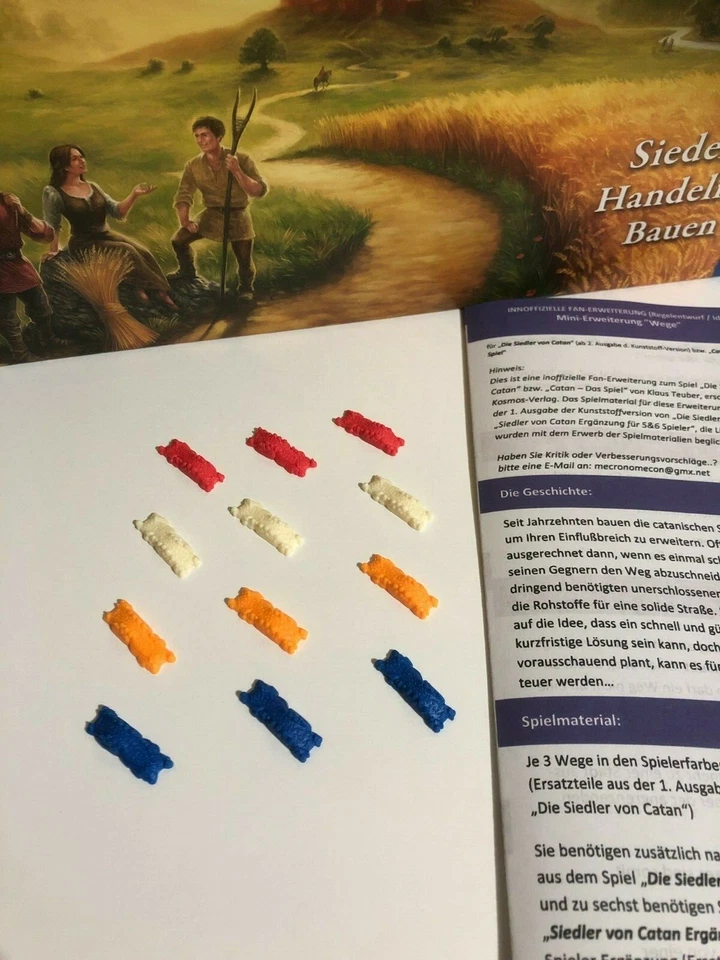 Die Siedler von Catan Ersatzteile Wege Strassen, Mini Fan Erweiterung - Bild 1 von 1