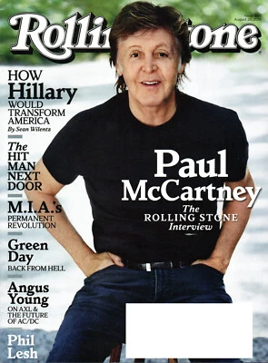 ROLLING STONE Magazine August 25 2016 Paul McCartney Hillary Clinton M.I.A. - Image 1 of 3