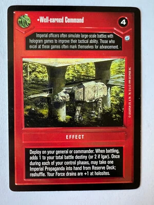 Star Wars CCG Endor Well-earned Command Decipher Limited Edition SWCCG LP/NM - Image 1 of 2
