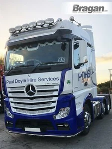 Roof Bar + Flush LEDs For Mercedes Actros MP4 Big Space Truck Stainless Steel - Picture 1 of 12