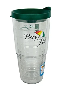 Tervis Tumbler Bay Hill Golfplatz/Club 24 Oz grüner Deckel Regenschirm Logo NEU - Bild 1 von 6