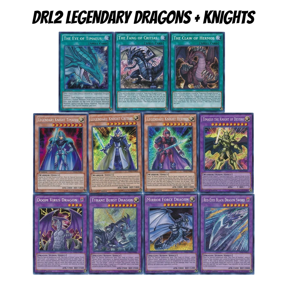 Yugioh DRL2 Dragons of Legend 2 Secret Rare 1st Edition Pick from List - image 1 of 1