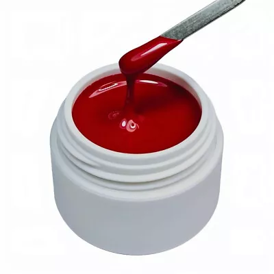 Premium UV Farbgel Pure Red 5ml LED Gel Rot Fullcover Nailart French - Bild 1 von 4