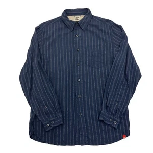 The North Face Shirt Striped Navy Mens M Long Sleeve Modal Button Up - Picture 1 of 12