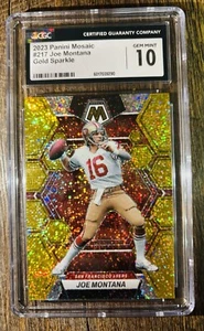 RARE  2023 Panini Prizm Joe Montana GOLD  Sparkle 11/24 CGC 10 MVP HOF 49ers!  - Picture 1 of 4