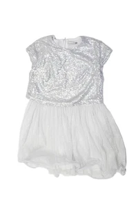 Catimini Girls Sequence Sparkly Textured Short Tutu Dress Gray Size 12 - Picture 1 of 7