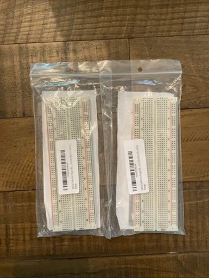 (2) Placa de pan enchufable sin soldadura BB830, 830 puntos de amarre, 4 rieles de alimentación, 6,5 x... Foto 1 de 2