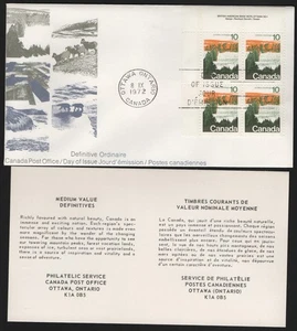 Can 594 - 1972 10c Landscape Definitive 'Forest' -UL CB FDC w/ stamp info insert - Picture 1 of 1