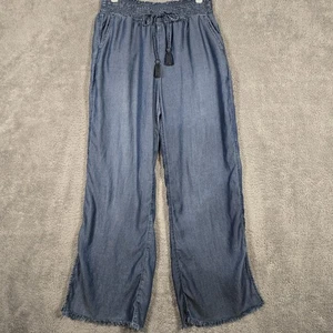 Aerie Size XS Blue flowy, denim-looking pants Y2K - Picture 1 of 12