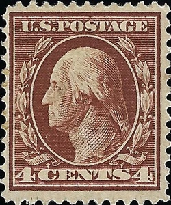 US Scott #377 postfrisch OG XF 4 Cent gut zentriert George Washington Briefmarke CV 65,00 - Bild 1 von 2