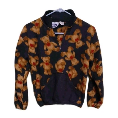 Vintage kids/child/ youth Pullover Fleece Sweater Size 14 Bears Used As-Is  - Image 1 of 4