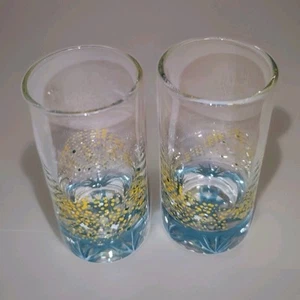 Shot Glass Shooters Hand Painted 2 Debbie Arbizanni Tequila Barware - Picture 1 of 14