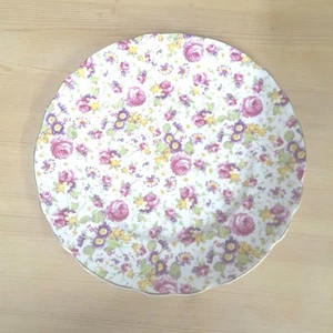Pretty Floral Rose Patterned Chintz Vintage Cake/ Luncheon/ Salad Plate 25cm - Picture 1 of 2