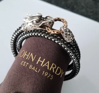 JOHN HARDY *RARO Pulsera Para Hombre Leyendas Naga Dragon Doble Envoltura con Bronce - ¡Nuevo!! Foto 1 de 4