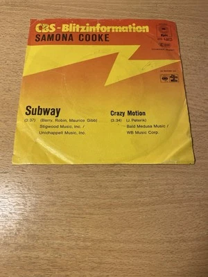 7" SAMONA COOKE * Subway (MINT-) BEE GEES DISCO (PROMO) - Bild 1 von 2