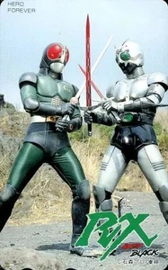 Tarjeta telefónica Kamen Rider NEGRO RX/Shadow Moon HERO FOREVER - Imagen 1 de 1