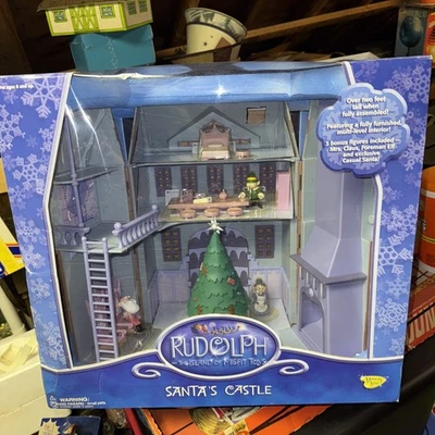 圣诞老人城堡鲁道夫红鼻子驯鹿岛 Misfit 玩具玩具套装新品! — 第 1/4 张图片