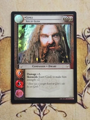 LOTR TCG *Foil* Fellowship Gimli, Son Of Gloin 1R13 - Image 1 of 2