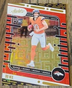 2024 Absolute Bo Nix Rookies RC Red Squares Rookie /499 Broncos - Foto 1 di 2