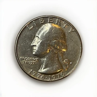 1976 D Bicentennial Washington Quarter Average Circulated Free Shipping - Image 1 of 2