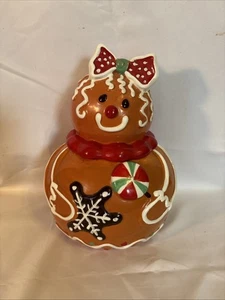 Vintage 2008 Lebkuchenmädchen mit Schleife Keramik Keksdose Dose - Bild 1 von 9