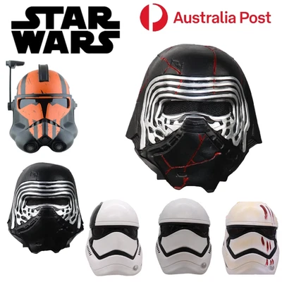 Star Wars Darth Vader Cosplay Latex Mask Full Head Helmet Halloween Party Prop - Image 1 of 4