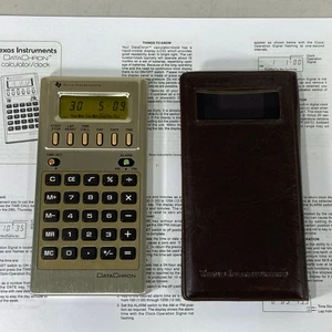 Texas Instruments DataChron TI-1790 Taschenrechner/Uhr, neue Batterien, Bedienungsanleitung - Bild 1 von 10