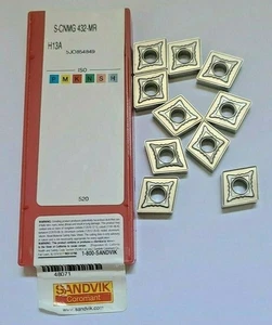 10 Stück SANDVIK Coromant S-CNMG 432 - MR Drehmaschine Fräse Hartmetalleinsätze Neu H13A - Bild 1 von 1