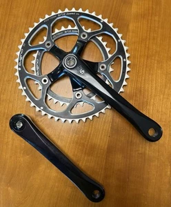 SUGINO ALPINA Crankset 9/10 Speed 175 Black Double/Triple 38/50 OCTALINK - Picture 1 of 22