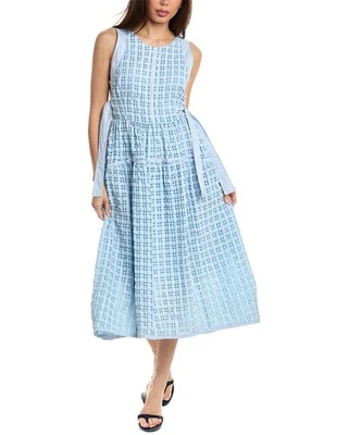 3.1 Phillip Lim Taffeta Check Dress Women's Blue 0 - Image 1 of 3