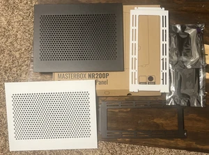Cooler Master NR200P Mesh Side Panel, Side Mount, and PCI Risers (Black + White) - Picture 1 of 3