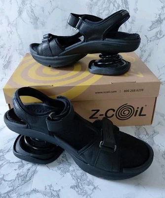 New Black Z-Coil Jubilee Sandals Woman's W-9 USA  Spring Size: Medium - Image 1 of 4