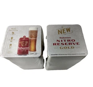 Budweiser Nitro Reserve Gold Coasters 250 Ct Cardboard New Sealed NIP 2020 RARE - Picture 1 of 6