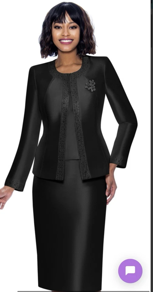 TERRAMINA SKIRT SUIT /NEW WITH TAG/RETAIL$280/SIZE 12/LINED/BLACK - Image 1 of 1